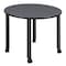 Regency Kee Mobile Tables, 48 W, 48 L, 29 H, Wood, Metal Top, Grey TBMC48RNDGYBK - alternate 1